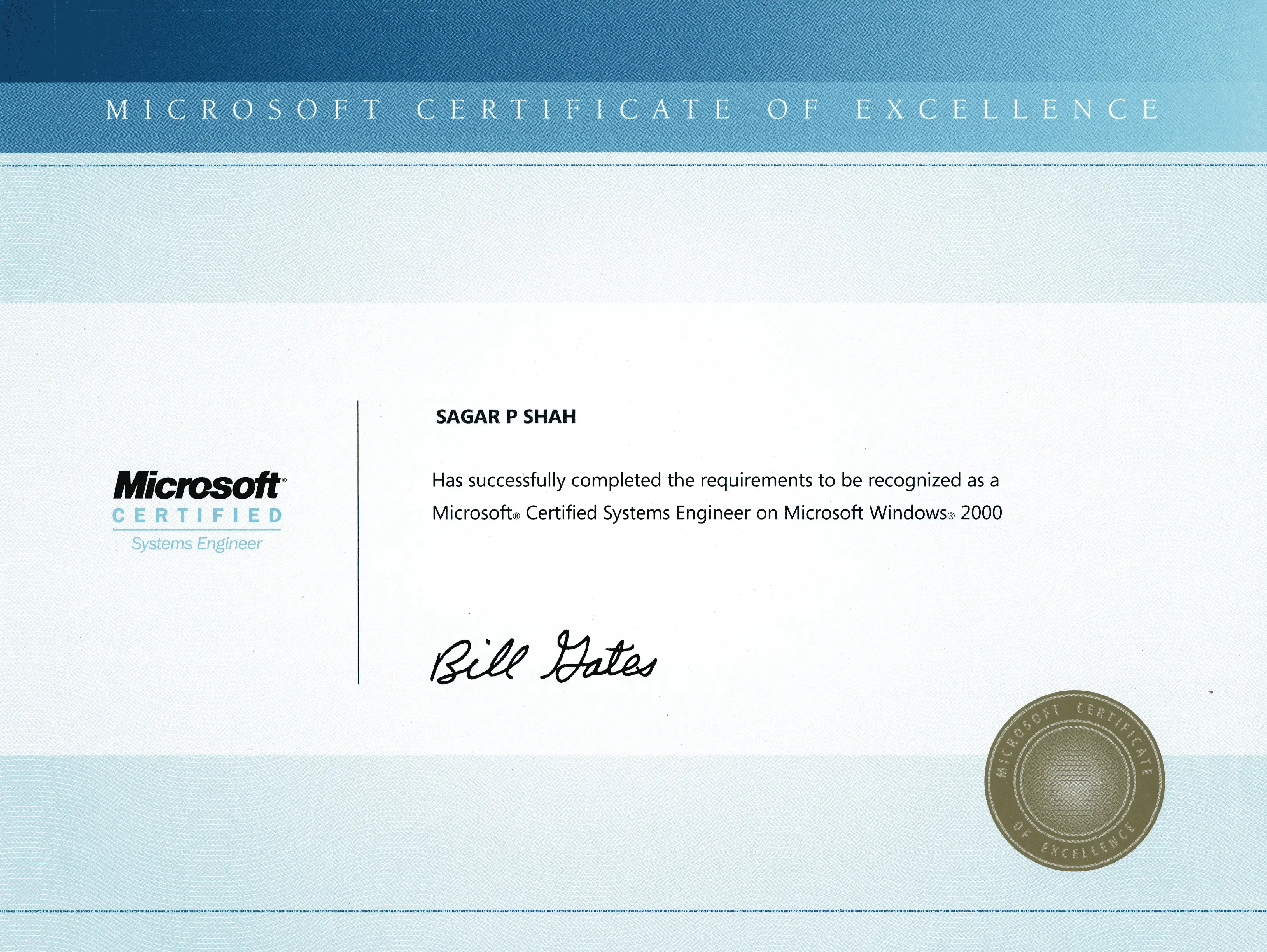 Microsoft Certified Systems Engineer (MCSE)
