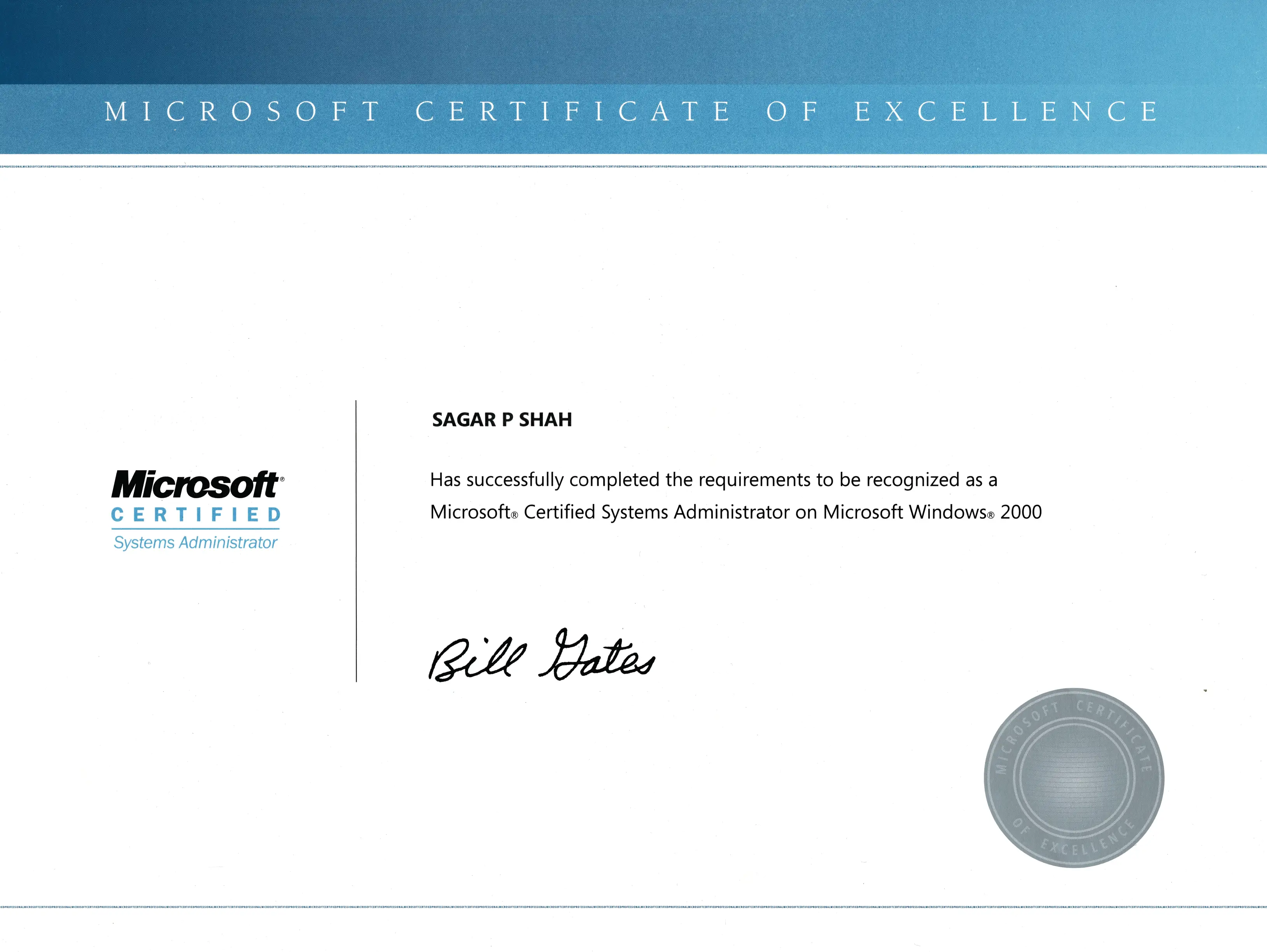 Microsoft Certified Systems Administrator