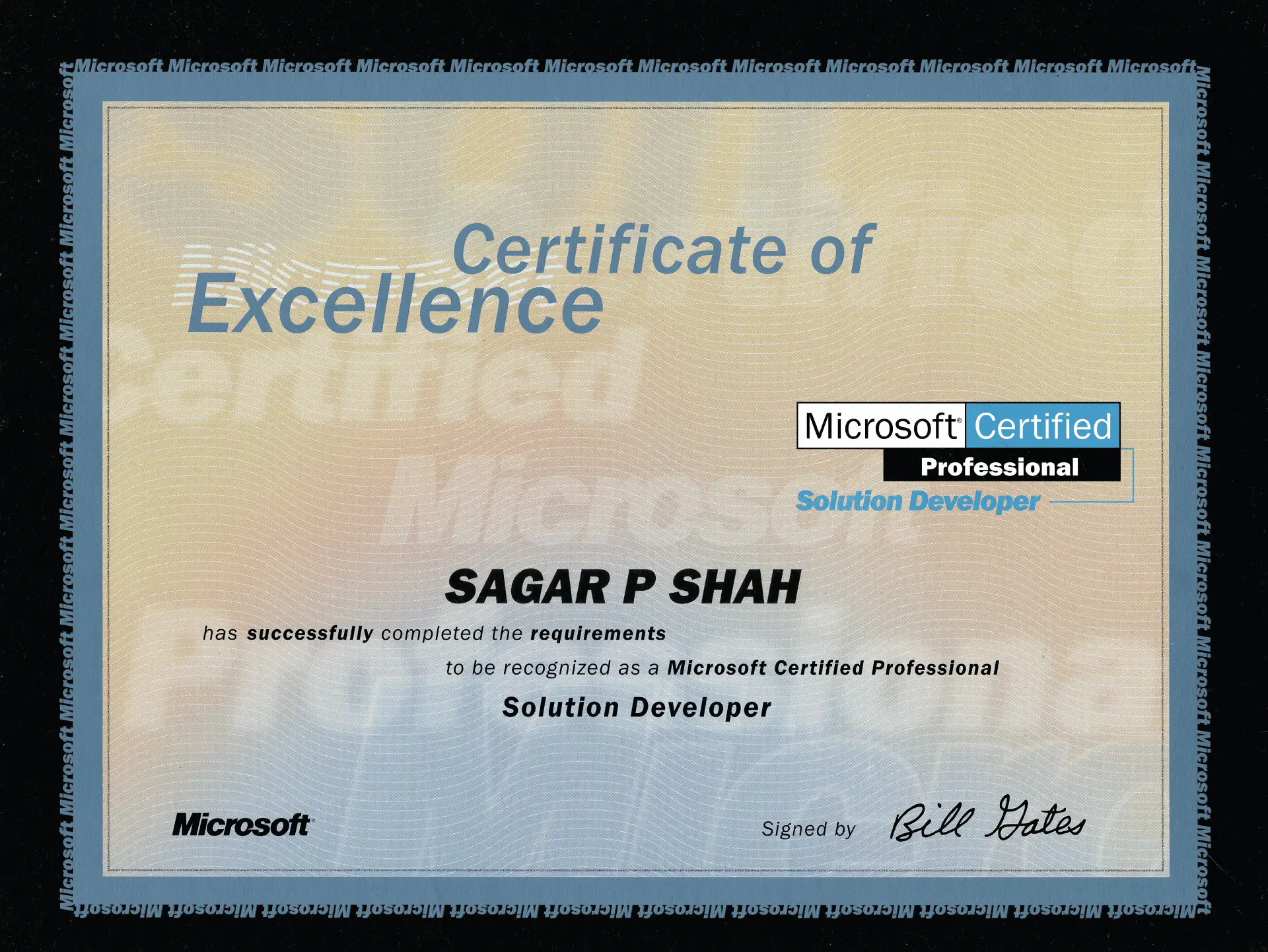 Microsoft Certified Professional Solution Developer